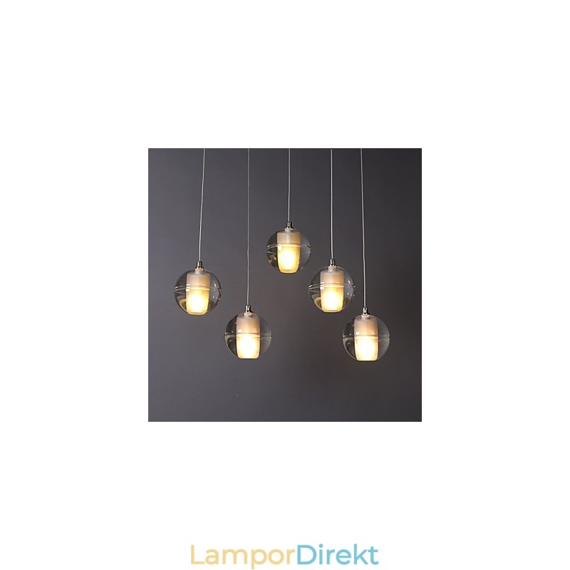 1 Ljus Kristallglas Sten Pendel Lampa Cafe Pendel Light Dekorativ Pendel Lighting