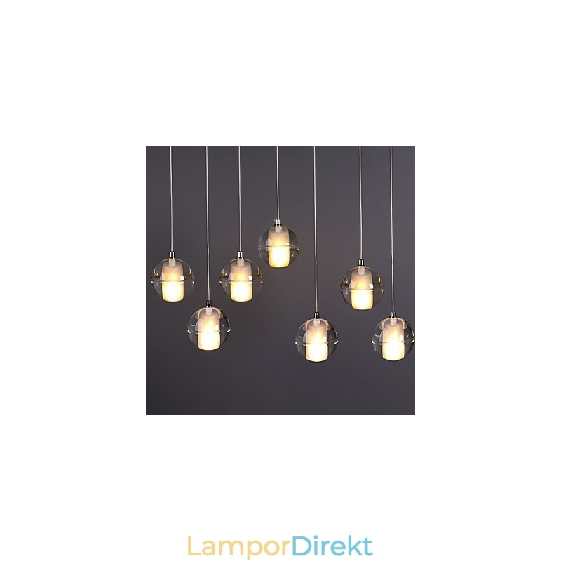 1 Ljus Kristallglas Sten Pendel Lampa Cafe Pendel Light Dekorativ Pendel Lighting