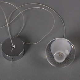 1 Ljus Kristallglas Sten Pendel Lampa Cafe Pendel Light Dekorativ Pendel Lighting
