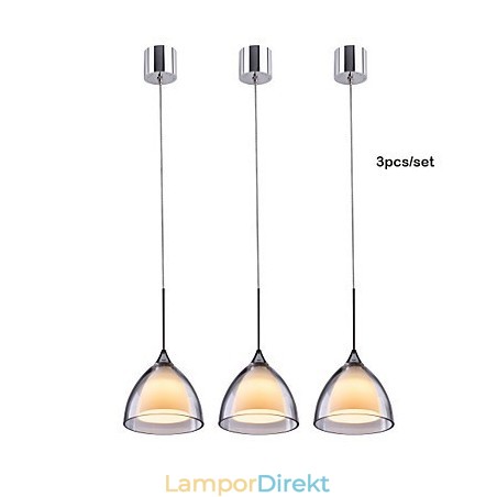 1 Ljus Tvålagers Pendel Island Light Klarglas Polerad Krom 1 Ljus Tvålagers Pendel Island Light Klarglas Polerad Krom