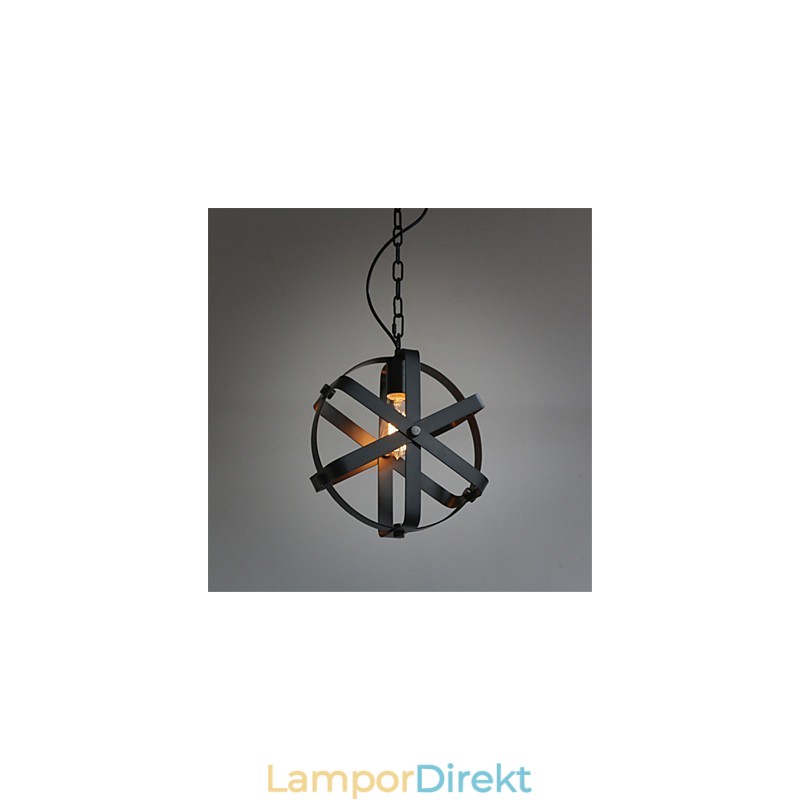 Vintage Stil Industriell Rund Taklampa Loft Heminredning Dekorativ Ljuskrona