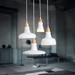 Creative Characteristic 4 Light Pendel Med Järnskärm