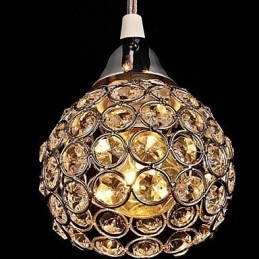 Modern Och Modern Kristall Galvaniserad Metall Taklampa