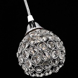 Modern Och Modern Kristall Galvaniserad Metall Taklampa