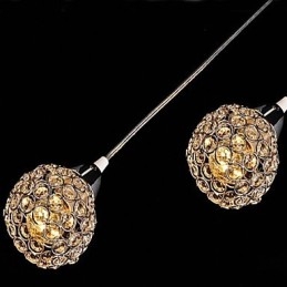 Modern Och Modern Kristall Galvaniserad Metall Taklampa