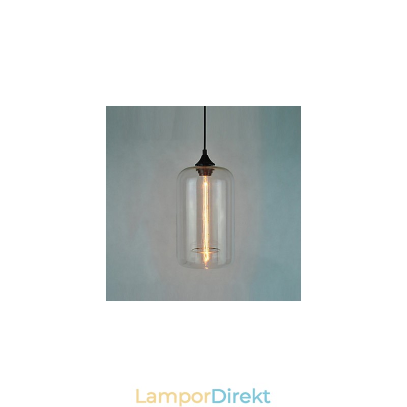 Flaskdesignhänge 1 Ljus Med Transparent Skärm