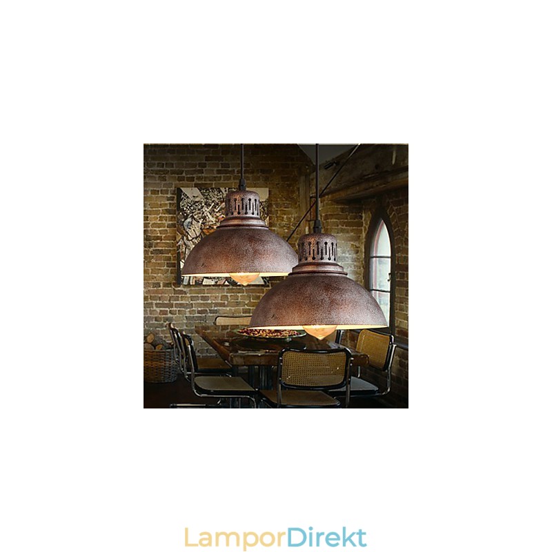 Retro Mini Stil Målning Metall Taklampa Utomhus