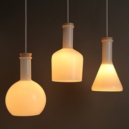 Samtida Och Kontrakterad Creative Magic White Glass Bottle Line Droplight