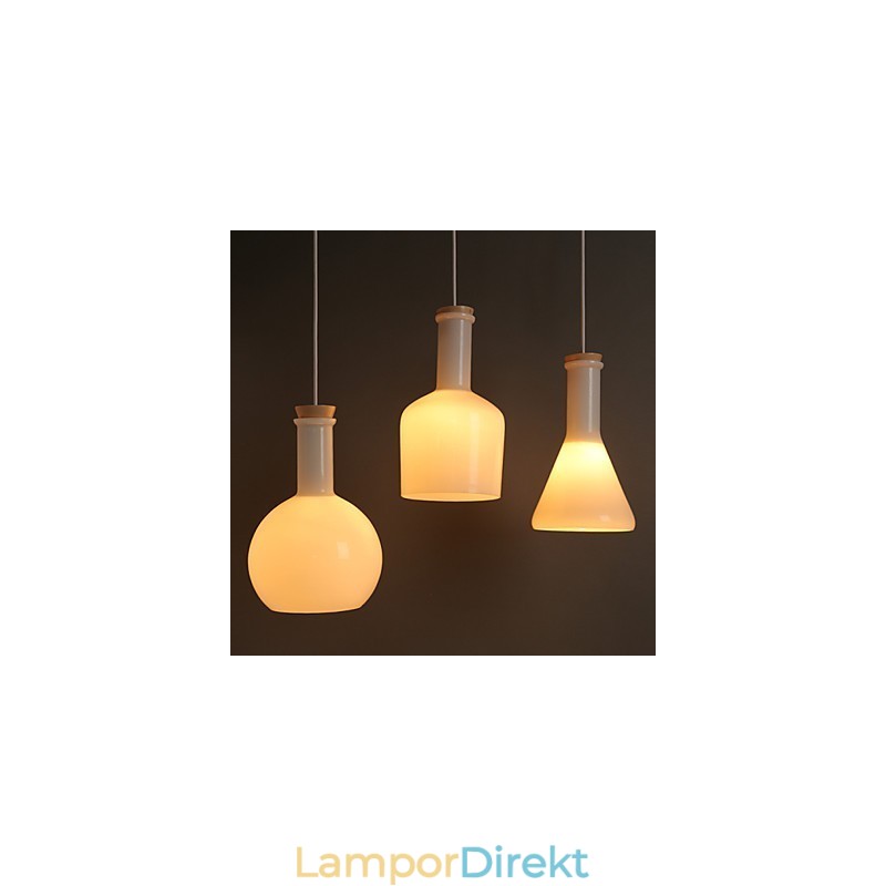 Samtida Och Kontrakterad Creative Magic White Glass Bottle Line Droplight