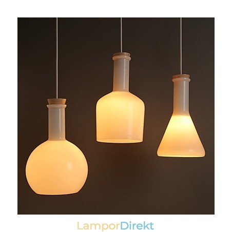 Samtida Och Kontrakterad Creative Magic White Glass Bottle Line Droplight Samtida Och Kontrakterad Creative Magic White Glass Bottle Line Droplight