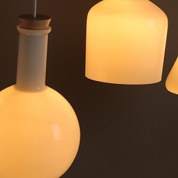 Samtida Och Kontrakterad Creative Magic White Glass Bottle Line Droplight