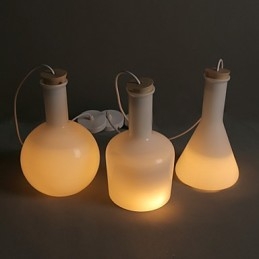 Samtida Och Kontrakterad Creative Magic White Glass Bottle Line Droplight