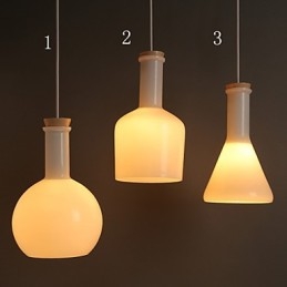 Samtida Och Kontrakterad Creative Magic White Glass Bottle Line Droplight