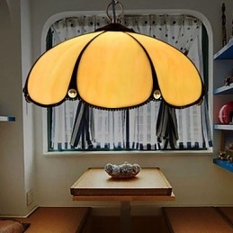 Europeiska Landsbygden Creative Arts Ljuskrona Av Målat Glas Som Återställer Antika Sätt Lampa Ljus