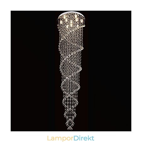 Takljuskrona Ljus Pendelljus Belysningsarmaturer Med K9 Crystal Dubbel Spiral D70Cm H300Cm Takljuskrona Ljus Pendelljus Belysningsarmaturer Med K9 Crystal Dubbel Spiral D70Cm H300Cm
