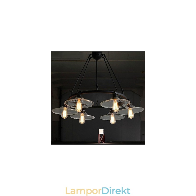 Traditionell Klassisk Vintage Retro Lykta Land Mini Stil Målning Metall Hängande Ljus Matsal