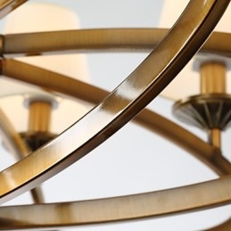 Rustik Lodge Vintage Mini Style Elektropläterad Metall Ljuskrona