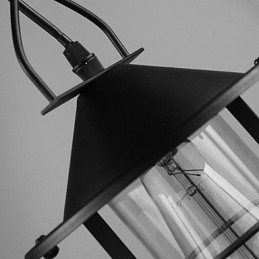 Vintage Lantmålning Metall Taklampa Garage