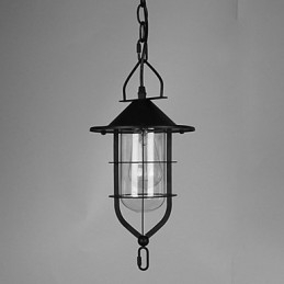 Vintage Lantmålning Metall Taklampa Garage