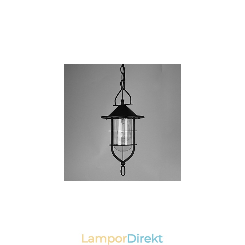 Vintage Lantmålning Metall Taklampa Garage