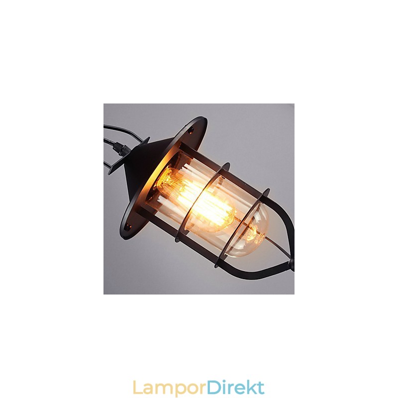 Vintage Lantmålning Metall Taklampa Garage