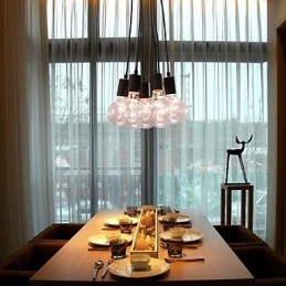 Modern Home 7 Head Edison Bulb Light Loft Glaskula Pendel Light
