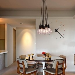 Modern Home 7 Head Edison Bulb Light Loft Glaskula Pendel Light