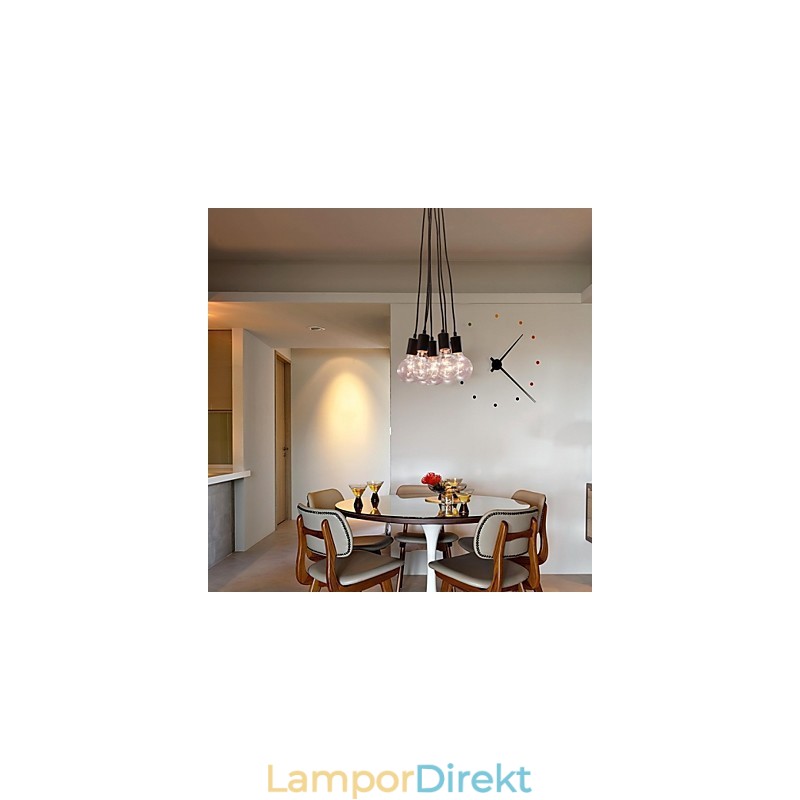 Modern Home 7 Head Edison Bulb Light Loft Glaskula Pendel Light