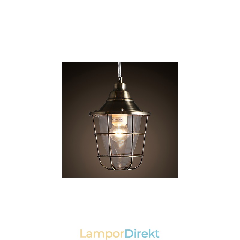 Retro Mini Stil Elektropläterad Metall Taklampa