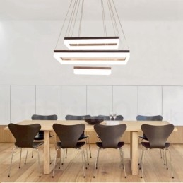 Wi Fi Smart Dimbar 3-Vånings Pendellampa För Hem I Modern Modern Stil