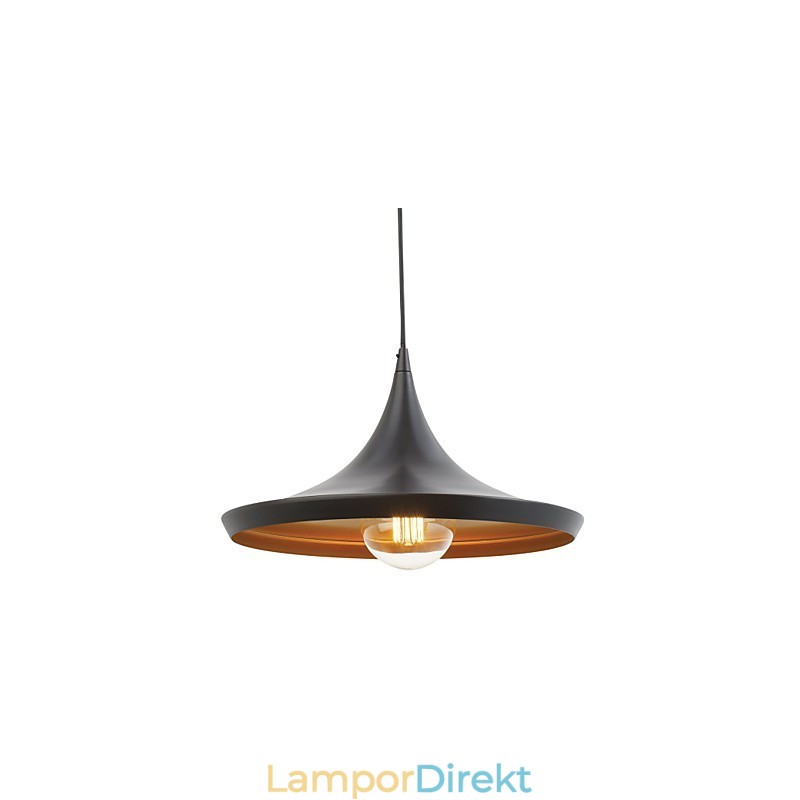 Pendellampa Retro Vintage Tom Dixon Design Svart Målning Pendellampor