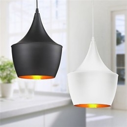 Pendellampa Retro Vintage Tom Dixon Design Svart Vit Typ Cafe Pendellampor