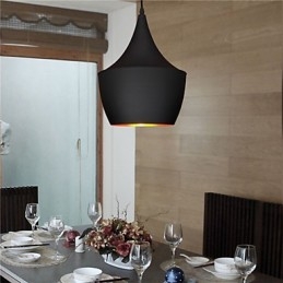 Pendellampa Retro Vintage Tom Dixon Design Svart Vit Typ Cafe Pendellampor