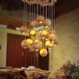 Pendellampor Mini Style Lantern Trä Bambu