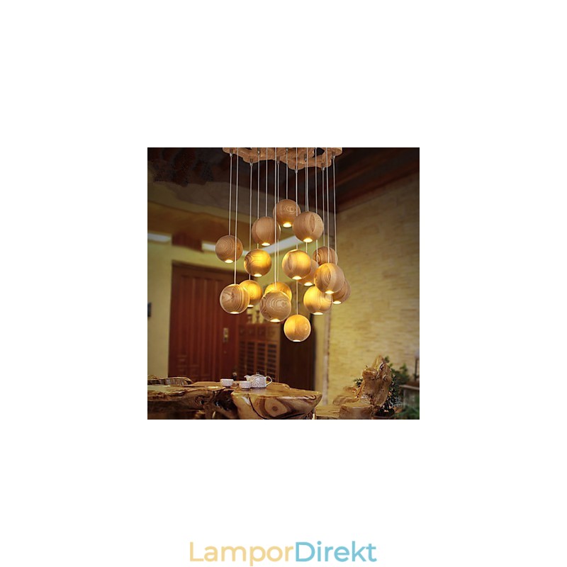 Pendellampor Mini Style Lantern Trä Bambu