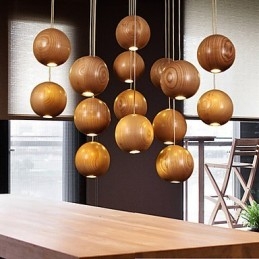Pendellampor Mini Style Lantern Trä Bambu