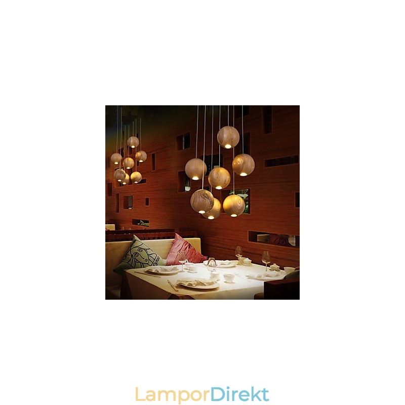 Pendellampor Mini Style Lantern Trä Bambu