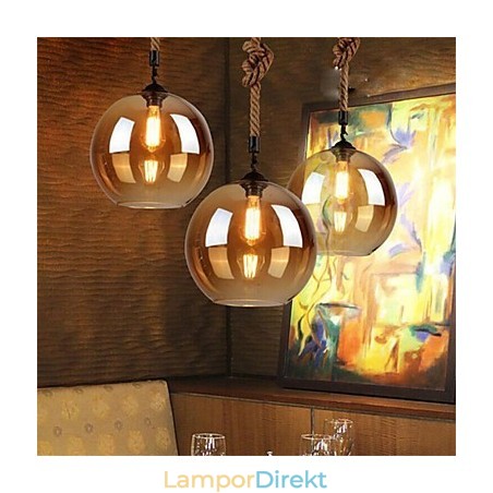 Loft American Rope Retro Lighting Lights Glas Pendel Light Loft American Rope Retro Lighting Lights Glas Pendel Light