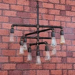 Vintage Målning Metal Flush Mount