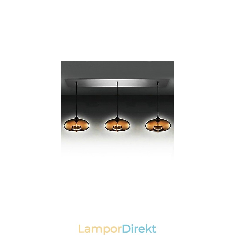3 Ljus Modern Glas Pendellampa I Brown Bubble Design