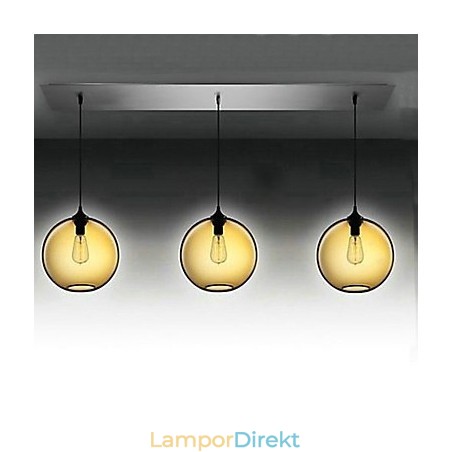 3 Ljus Modern Glas Pendellampa I Transparent Brown Bubble Design 3 Ljus Modern Glas Pendellampa I Transparent Brown Bubble Design