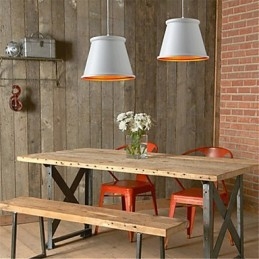 Klassisk Rustik Lodge Vintage Mini Stil Målning Metall Taklampa