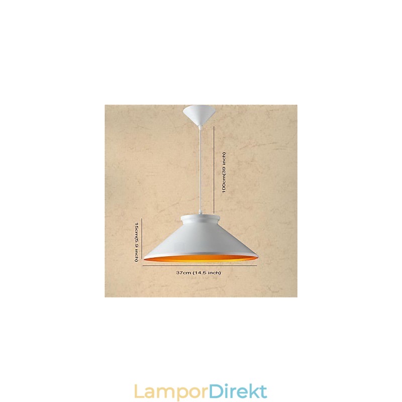 Traditionell Vintage Retro Mini Stil Målning Metall Taklampa