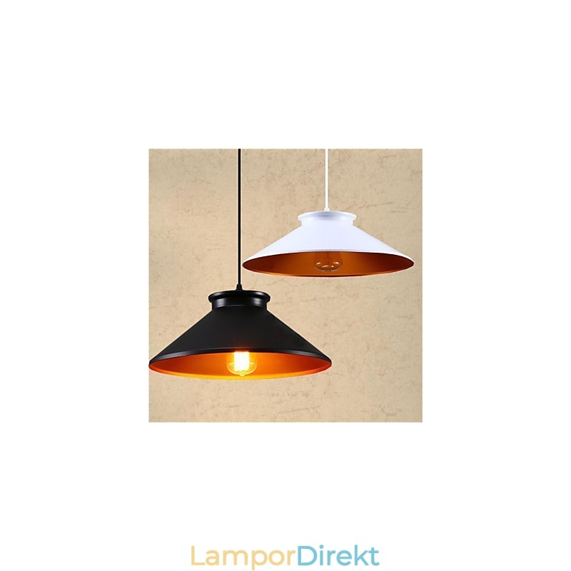 Traditionell Vintage Retro Mini Stil Målning Metall Taklampa
