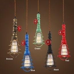 E26 Vintage Pendellampa Waterpipe Design Lights