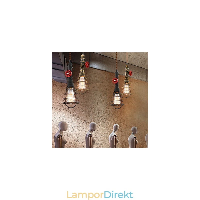 E26 Vintage Pendellampa Waterpipe Design Lights