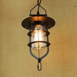 Amerikansk Retro Rustik Pastoral Lighting Light Industrial Pendellampa