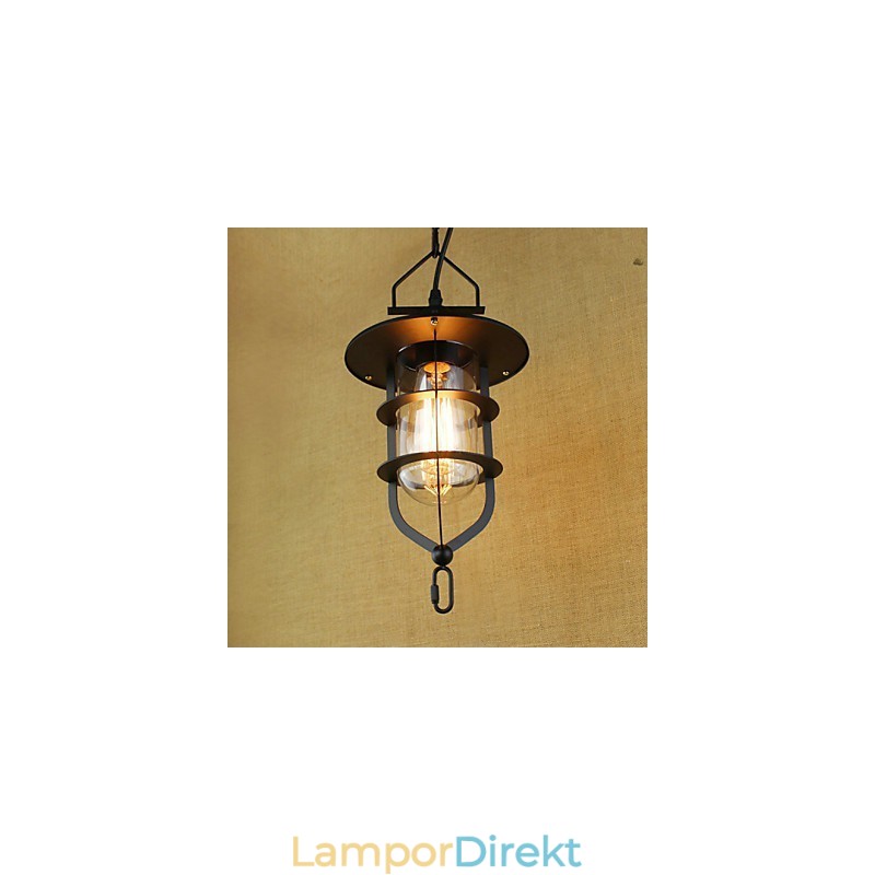 Amerikansk Retro Rustik Pastoral Lighting Light Industrial Pendellampa