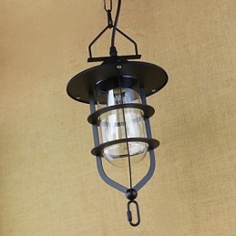 Amerikansk Retro Rustik Pastoral Lighting Light Industrial Pendellampa