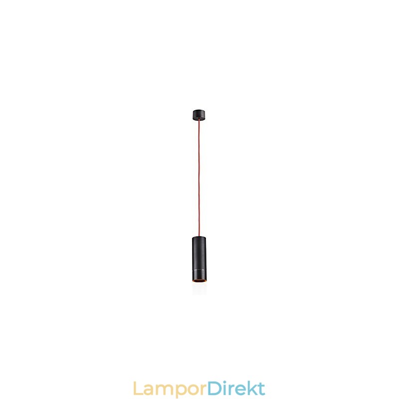 1 Ljus Mini Pendellampa Svartanodiserad Med Aluminium